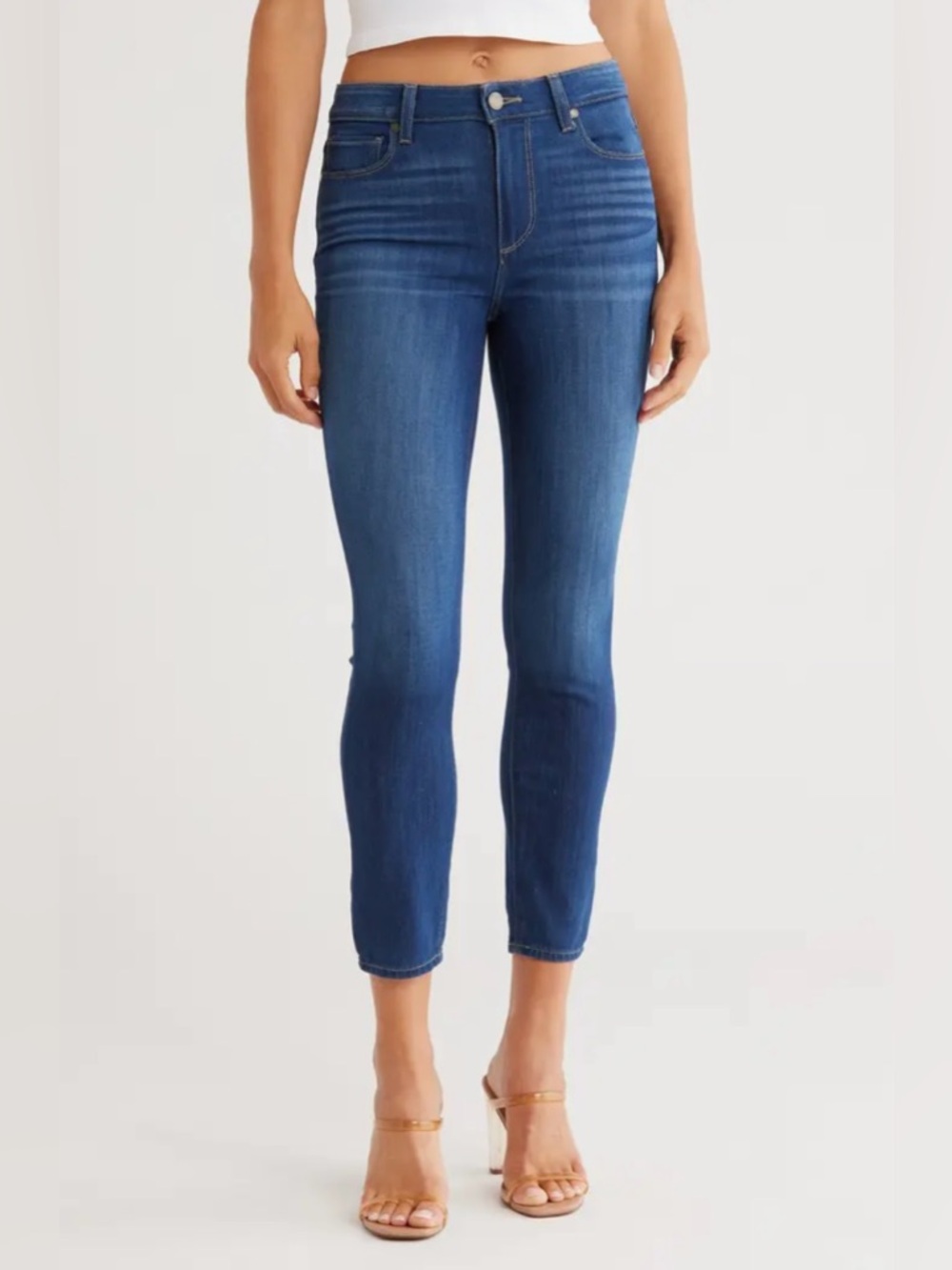 PAIGE Hoxton Crop - Skinny Jeans, medium/light blue